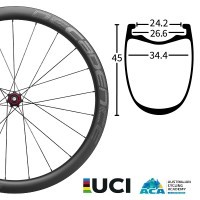 35% Off 45mm 1310g Improved 2024 Weight Carbon Clincher Wheel Set & Free Shipping Worldwide